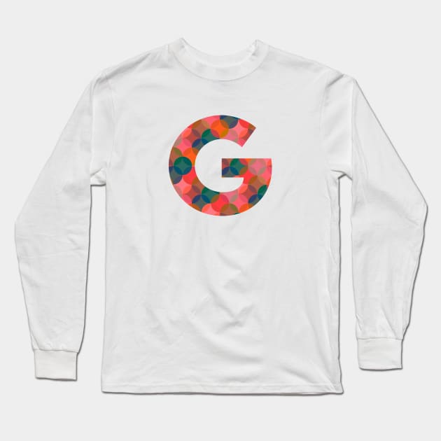 Letter G Initial Long Sleeve T-Shirt by Obstinate and Literate